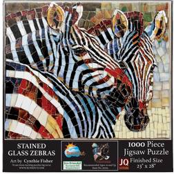 Sunsout Stained Glass Zebras 1000 Pieces