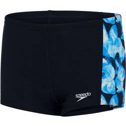 Speedo Boy's Allover Panel Aquashort - Black/Blue