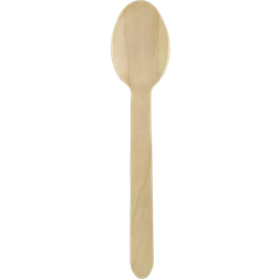 PartyDeco Disposable Cutlery Wooden Spoon 16.5cm 100-pack