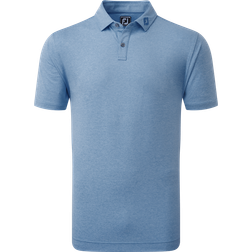 FootJoy Heather Solid Lisle Herre Poloshirt Cobalt