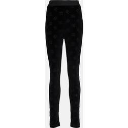 Dolce & Gabbana Black Flocked Leggings N0000 Nero IT