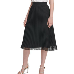 DKNY Pull On Pleated Maxi Skirt - Black