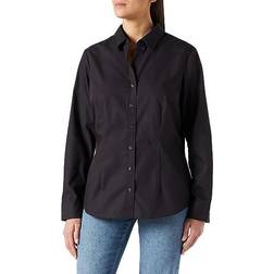 Seidensticker Non-iron Fil A Fil Shirt Blouse - Black