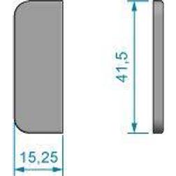 Dæksel hængsel Cover 15,25x41,5mm