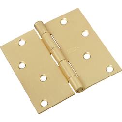 National Hardware Door hinge, interior, square-edge, brass, 4-in. -n830-231