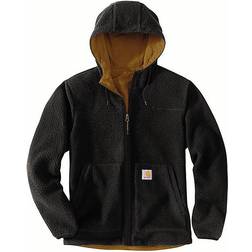 Carhartt Men's Rain Defender Relaxed Fit Fleece Reversible Jacket - Black/Brown