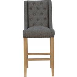 HJ Home Fabric Button with Studs Bar Stool