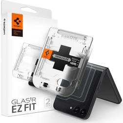 Spigen 2 Pack Glas.tR EZ Fit Tempered Glass External Screen Protector for Samsung Galaxy Z Flip 5