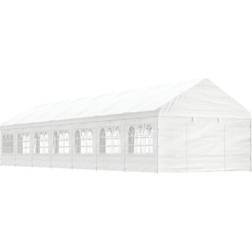 vidaXL Paviljong tak vit 15,61x4,08x3,22