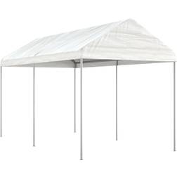 vidaXL Paviljong tak vit 4,46x2,28x2,69