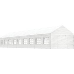 vidaXL Paviljong tak vit 20,07x4,08x3,22 polyeten
