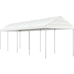 vidaXL Paviljong Med Tak Hvit 8,92x2,28x2,69 m