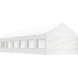 vidaXL Paviljong tak vit 13,38x4,08x3,22
