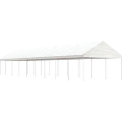vidaXL Paviljong tak vit 20,07x4,08x3,22 polyeten