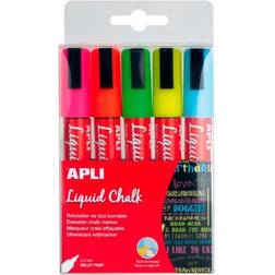 Apli Tuschpennor Multicolour 5 Delar Whiteboard