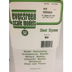 Evergreen 4518 Plasticcart Sheet Sidewalk 12,7mm Squares 150x300x1,0mm