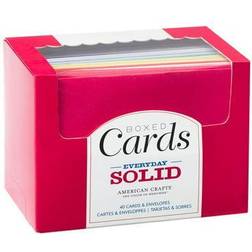 American Crafts A2 Cards W/Envelopes 4.375"X5.75" 40/Box-Everyday Solid