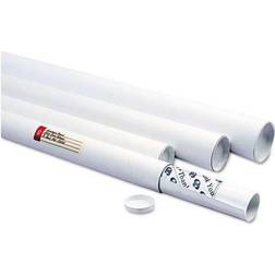 Quality Park White Mailing Tubes, 24l x 3dia, White, 25/Carton