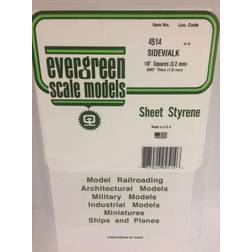 Evergreen 4514 Plasticcart Sheet Sidewalk 3,2mm Squares 150x300x1,0mm