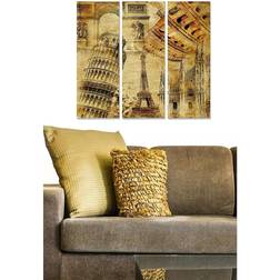 Abstract 3-pack Flerfärgad Tavla