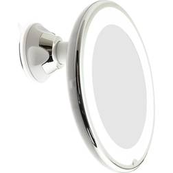 Branded Makeup mirror jiben led lighted 10x magnifying with power locking suction cup