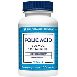 The Vitamin Shoppe Folic Acid Prenatal & Cardiovascular Support 800 Mcg