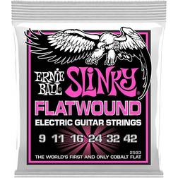 Ernie Ball Super Slinky Flatwound Electric Guitar Strings 9-42 Gauge P02593