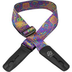 Lock-It Straps 2 Bob Masse Rock Art Guitar Strap Blue Journey