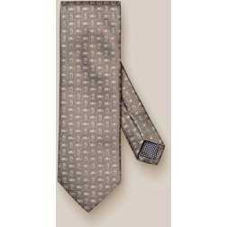 Eton Gray Micro Floral Print Silk Jacquard Tie Slips hos Magasin Mørkegrå