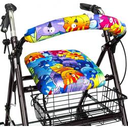 Walker Universal rollator seat and backrest rollbar covers stretchable protector