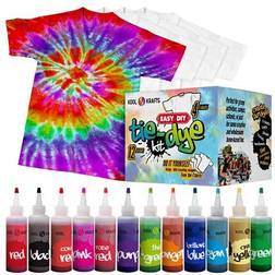 Tie dye kit tie dye kits for kids includes 4 white t-shirt 12 large col