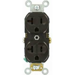 Leviton 20 Amp Commercial Grade Duplex Outlet, Brown