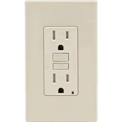 Leviton C36-GFTR1-0PT 15 amp Self Test GFCI Receptacle Light Almond