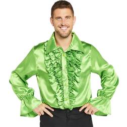 Amscan Men's Satin Disco Shirt Lime Green