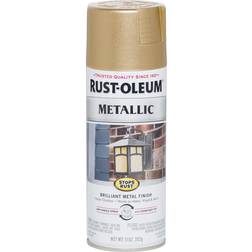 Rust-Oleum Stops Rust Metallic Spray Paint 11 Ounce Pack of 1 Wood Paint Gold