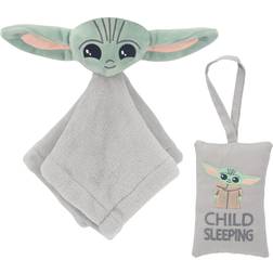 Lambs & Ivy Star Wars The Child/Baby Yoda Security Blanket/Door Pillow Gift Set