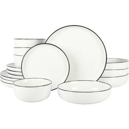 Gibson Home 16-Piece Oslo Double Dinner Set 16