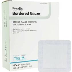 Dermarite bordered gauze white gauze adhesive dressing sterile