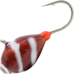 Clam Swirl Drop Tungsten Jig Red/White Swirl