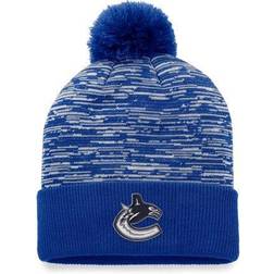 Fanatics Men's Branded Blue Vancouver Canucks Defender Cuffed Knit Hat with Pom