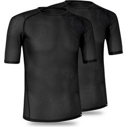 GripGrab Ultralight Mesh Svedundertrøje Kortærmet Sort 2-pak Sort