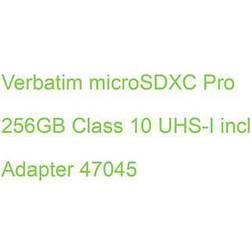 Verbatim Pro U3 256GB Micro SDXC Memory Card