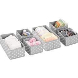 mDesign Fabric Drawer Divider Organizer Bin Nursery/Bedroom Dresser Closet