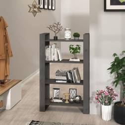 vidaXL 80x35x125 massivt fyrretræ Bogreol
