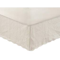 Greenland Home Fashions Paisley Quilted Bed Skirt Valance Sheet White