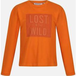 Regatta Childrens/Kids Wenbie III Long-Sleeved T-Shirt Orange/Autumn Maple