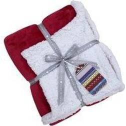 Riva Home Lux Sherpa Fleece Blankets Red