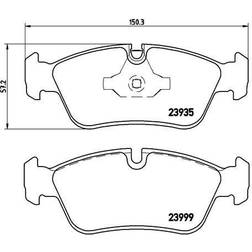 Brembo Bromsbelägg BMW E9*, 1-serie