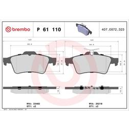 Brembo P61110 Vordere Bremsbeläge, Anzahl 4