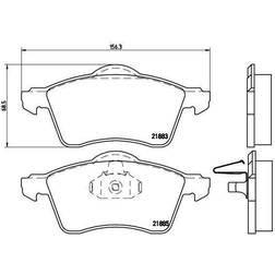 Brembo P 85 047 Bremsbelagsatz, Scheibenbremse